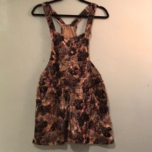Free People Velvet Short Overalls